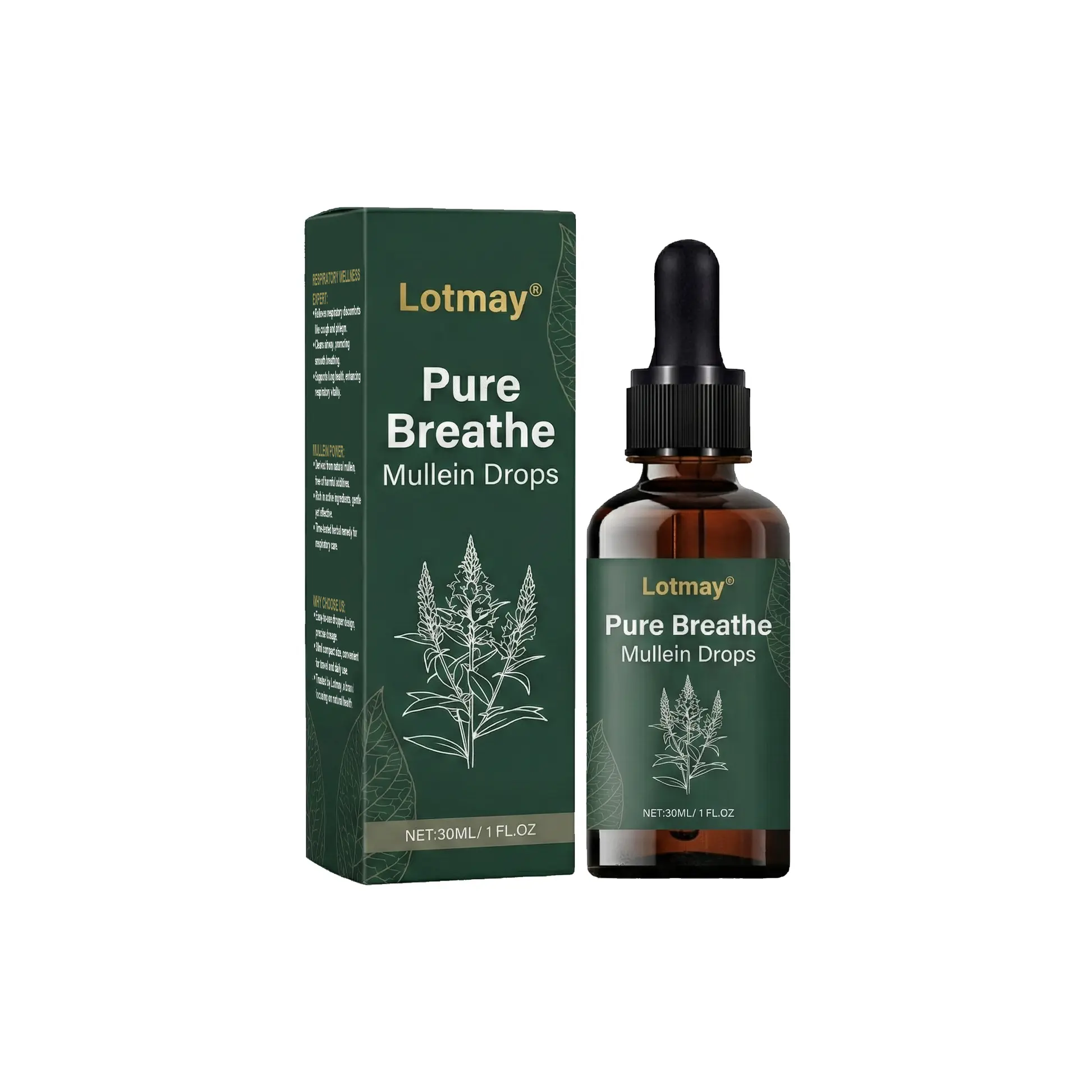 Lotmay® Pure Breathe Mullein Drops
